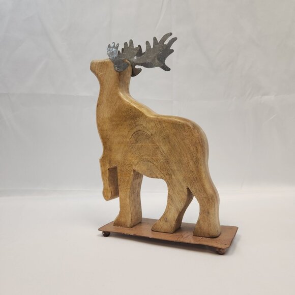 Vintage Mid-Century Wooden Crafted Reindeer Home Christmas Holiday Decor - Picture 8 of 16